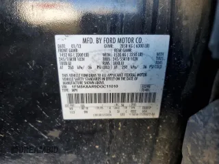 2013 Ford Utility Police Interceptor with VIN 1FM5K8AR9DGC11010, listed as a Copart auction lot 79427274 with 156,608 mi miles and Salvage Title. Bid and sale history available at carsss.com. Image 14.
