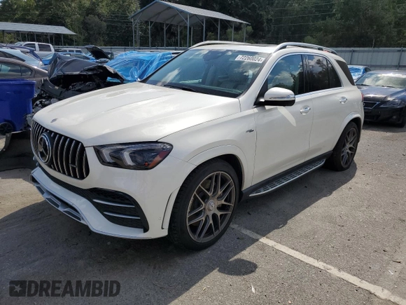2022 Mercedes-Benz GLE 53 AMG with VIN 4JGFB6BB4NA592117, listed as a Copart auction lot 72260024 with 32,775 mi miles and Salvage title. Bid and sale history available at DreamBid. Image 1.
