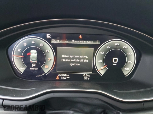 2020 Audi A5 Sportback Premium Plus with VIN WAUCNCF55LA019853, listed as a Copart auction lot 80907423 with 30,866 mi miles. Bid and sale history available at carsss.com. Image 9.