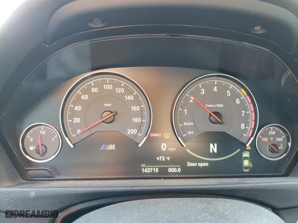 2015 BMW M3 with VIN WBS3C9C52FP805216, listed as a Copart auction lot 80113444 with 143,715 mi miles and Salvage Title. Bid and sale history available at carsss.com. Image 9.