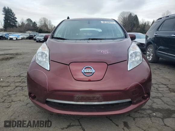 2016 Nissan LEAF SV with VIN 1N4BZ0CP8GC303355, listed as a Copart auction lot 48163075 with 67,665 mi miles and Salvage Title. Bid and sale history available at carsss.com. Image 5.