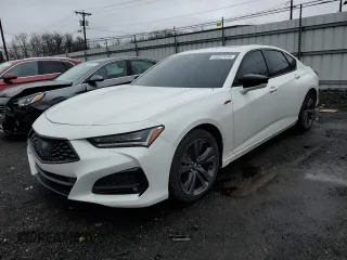 2021 Acura TLX w/A-Spec Package with VIN 19UUB5F54MA010446, listed as a Copart auction lot 49327415 with 47,046 mi miles and Salvage title. Bid and sale history available at DreamBid. Image 1.