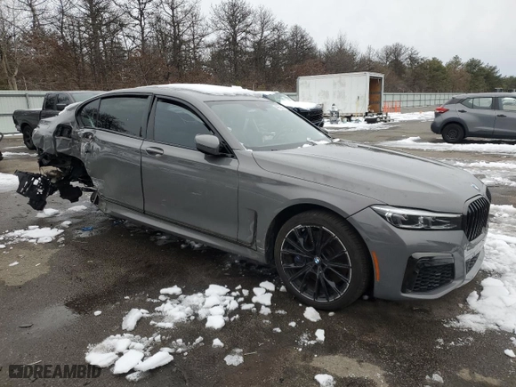 2021 BMW 7 Series 750i xDrive with VIN WBA7U2C00MCF15126, listed as a Copart auction lot 44939365 with 0 mi miles and Salvage Title. Bid and sale history available at carsss.com. Image 4.
