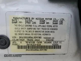 2006 Nissan Sentra S with VIN 3N1CB51D06L504780, listed as a Copart auction lot 51544815 with 156,032 mi miles and Salvage Title. Bid and sale history available at DreamBid. Image 13.
