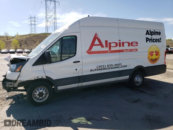 2022 Ford Transit Cargo with VIN 1FTBR3U88NKA64508, listed as a Copart auction lot 55091405 with 81,200 mi miles and Salvage Title. Bid and sale history available at DreamBid. Image 1.