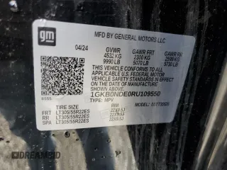2024 GMC Hummer EV 2X with VIN 1GKB0NDE0RU109550, listed as a Copart auction lot 52746425 with 5,426 mi miles and Salvage Title. Bid and sale history available at carsss.com. Image 13.