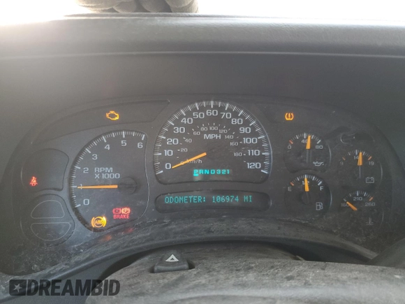 2005 Chevrolet Suburban LT with VIN 1GNFK16Z35J186982, listed as a Copart auction lot 50480945 with 106,974 mi miles and Salvage title. Bid and sale history available at DreamBid. Image 9.