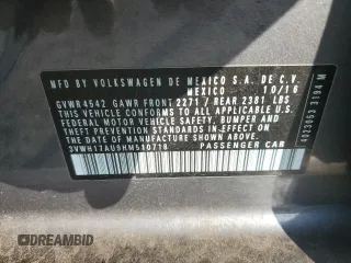 2017 Volkswagen Golf S z VIN 3VWH17AU9HM510718, wystawiony jako Copart lot #52856535 z przebiegiem 61 095 mil mil oraz Szkoda całkowita • Salvage title. Historia ofert i sprzedaży dostępna na DreamBid. Obrazek 13.