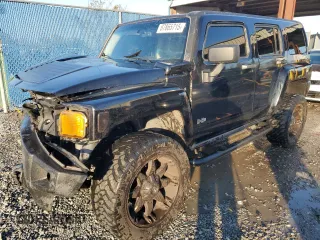 2009 Hummer H3 SUV Luxury with VIN 5GTEN13EX98103468, listed as a Copart auction lot 87865715 with 163,018 mi miles and Salvage Title. Bid and sale history available at carsss.com. Image 1.