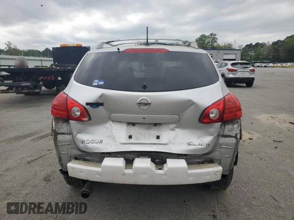 2008 Nissan Rogue SL with VIN JN8AS58V08W119353, listed as a Copart auction lot 51059095 with 222,771 mi miles and Salvage Title. Bid and sale history available at DreamBid. Image 6.