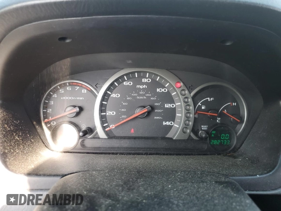 2005 Honda Pilot EX-L with VIN 2HKYF18505H500452, listed as a Copart auction lot 57552535 with 282,733 mi miles and Salvage title. Bid and sale history available at DreamBid. Image 9.