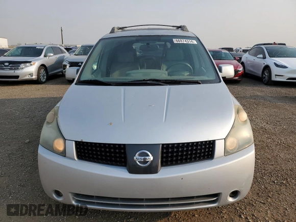 2005 Nissan Quest SE with VIN 5N1BV28U15N107433, listed as a Copart auction lot 66974314 with 0 mi miles and Clean Title. Bid and sale history available at carsss.com. Image 5.