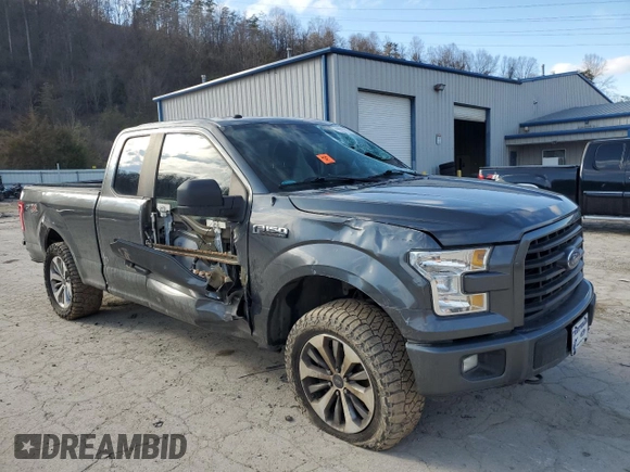 2017 Ford F-150 XL with VIN 1FTEX1EP4HFA17888, listed as a Copart auction lot 44005895 with 146,559 mi miles and Salvage Title. Bid and sale history available at carsss.com. Image 4.