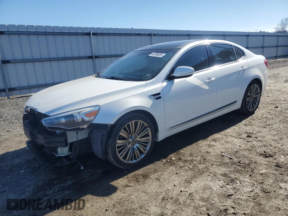 2015 Kia Cadenza Premium with VIN KNALN4D74F5192626, listed as a Copart auction lot 44785085 with 82,313 mi miles and Salvage Title. Bid and sale history available at carsss.com. Image 1.