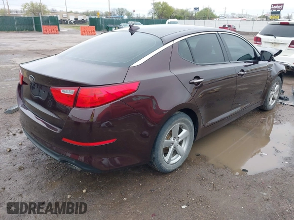 2015 Kia Optima LX with VIN 5XXGM4A75FG430460, listed as a IAAI auction lot 41947052 with 168,303 mi miles and . Bid and sale history available at DreamBid. Image 4.