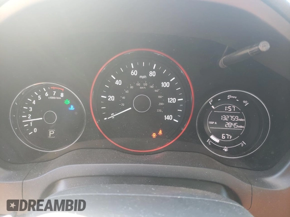 2017 Honda HR-V EX with VIN 3CZRU5H5XHM718618, listed as a Copart auction lot 47957185 with 132,759 mi miles and Salvage Title. Bid and sale history available at carsss.com. Image 9.