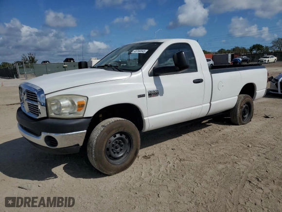 2007 Dodge Ram 2500 ST with VIN 3D7KS26D87G729433, listed as a Copart auction lot 43760045 with 237,035 mi miles and Salvage Title. Bid and sale history available at carsss.com. Image 1.