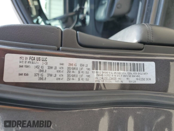 2018 Jeep Grand Cherokee Limited with VIN 1C4RJEBG1JC300335, listed as a Copart auction lot 61853325 with 107,137 mi miles and Salvage title. Bid and sale history available at DreamBid. Image 13.