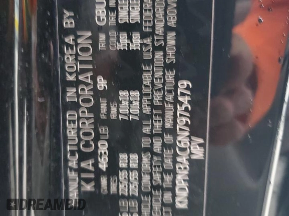 2022 Kia Sportage EX with VIN KNDPN3AC6N7975479, listed as a Copart auction lot 56774835 with 7,442 mi miles and Salvage title. Bid and sale history available at DreamBid. Image 13.