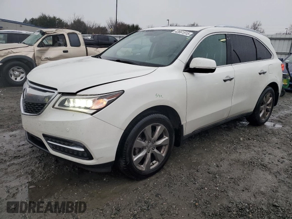2014 Acura MDX Advance with VIN 5FRYD3H88EB019163, listed as a Copart auction lot 43661515 with 188,065 mi miles and Salvage title. Bid and sale history available at DreamBid. Image 1.
