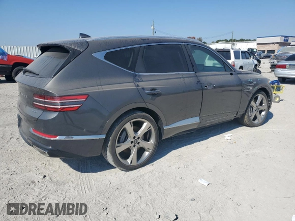 2023 Genesis GV80 z VIN KMUHBDSB0PU111862, wystawiony jako Copart lot #77570374 z przebiegiem 24 585 mil mil oraz Szkoda całkowita • Salvage title. Historia ofert i sprzedaży dostępna na DreamBid. Obrazek 3.