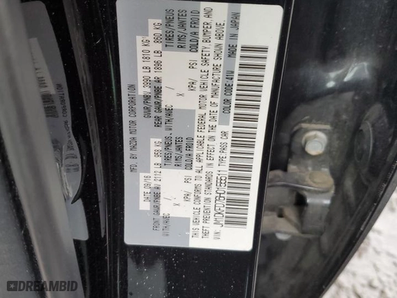 2017 Mazda CX-3 Grand Touring with VIN JM1DKFD76H0155511, listed as a Copart auction lot 48402965 with 107,027 mi miles and Salvage Title. Bid and sale history available at carsss.com. Image 13.