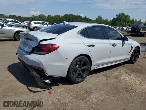 2019 Genesis G70 Advanced with VIN KMTG44LA9KU019674, listed as a Copart auction lot 63004515 with 60,493 mi miles and Salvage title. Bid and sale history available at DreamBid. Image 3.