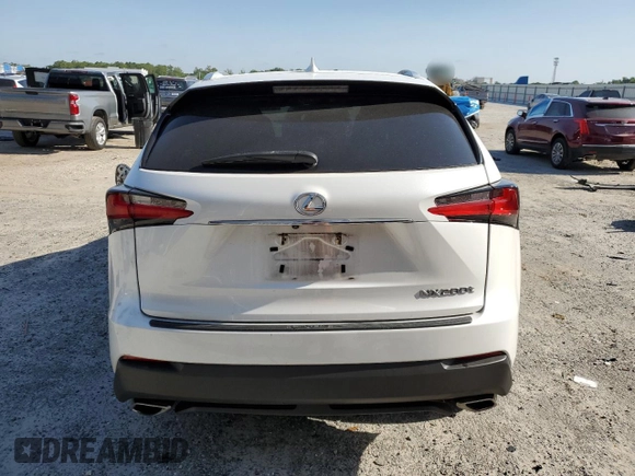 2016 Lexus NX 200t with VIN JTJYARBZ3G2048782, listed as a Copart auction lot 57327805 with 81,167 mi miles and Salvage title. Bid and sale history available at DreamBid. Image 6.