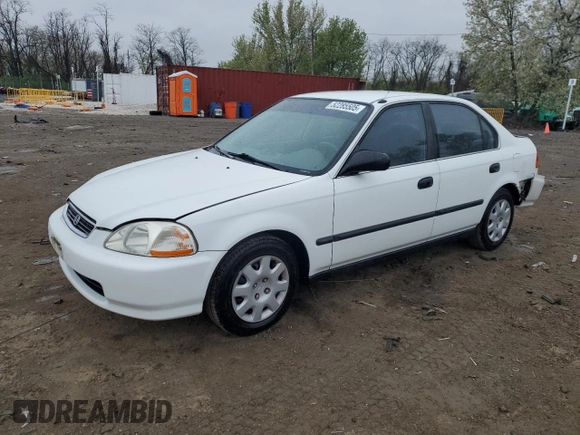 1998 Honda Civic LX with VIN 2HGEJ6676WH603129, listed as a Copart auction lot 52285505 with 49,646 mi miles and Salvage Title. Bid and sale history available at DreamBid. Image 1.