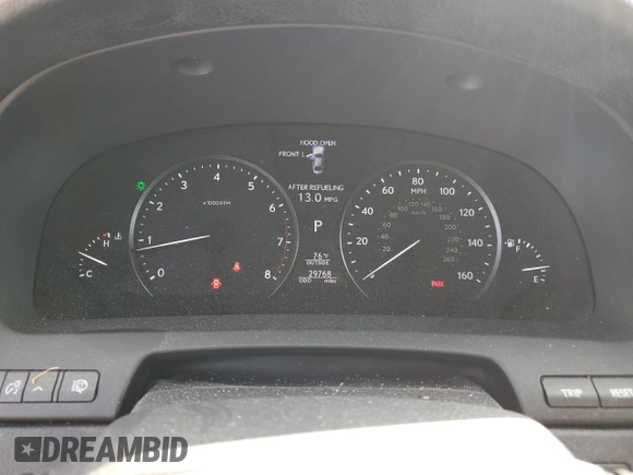 2016 Lexus LS 460 with VIN JTHBL5EF7G5140276, listed as a Copart auction lot 61060735 with 29,768 mi miles and Salvage title. Bid and sale history available at DreamBid. Image 9.