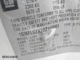 2013 Chevrolet Equinox LTZ with VIN 1GNFLGEK2DZ109881, listed as a IAAI auction lot 39456983 with 1 mi miles. Bid and sale history available at carsss.com. Image 9.