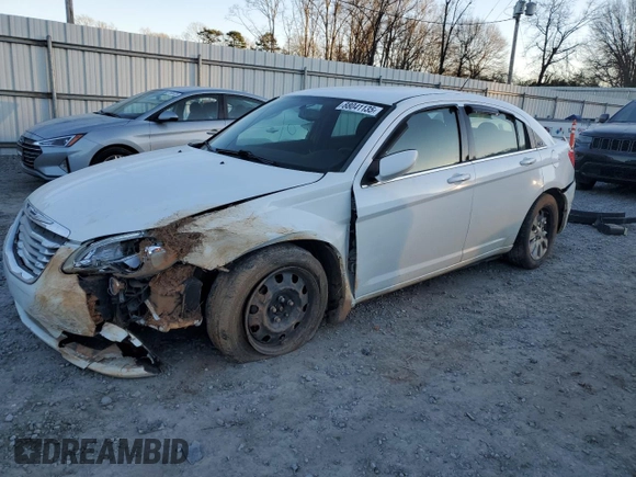 2013 Chrysler 200 LX with VIN 1C3CCBAG3DN743065, listed as a Copart auction lot 88041135 with 209,621 mi miles and Salvage Title. Bid and sale history available at carsss.com. Image 1.