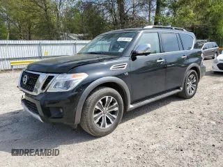 2018 Nissan Armada SV with VIN JN8AY2ND7J9059858, listed as a Copart auction lot 50140715 with 107,126 mi miles and Salvage Title. Bid and sale history available at carsss.com. Image 1.