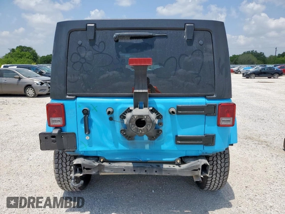 2017 Jeep Wrangler Unlimited Sahara with VIN 1C4BJWEGXHL726148, listed as a Copart auction lot 60144605 with 106,702 mi miles and Salvage title. Bid and sale history available at DreamBid. Image 6.