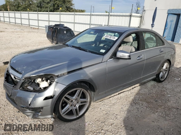 2013 Mercedes-Benz C 350 Sport with VIN WDDGF5HB9DA767884, listed as a Copart auction lot 89378275 with 107,186 mi miles and Non Repairable. Bid and sale history available at DreamBid. Image 1.