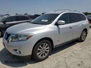 2014 Nissan Pathfinder Platinum Hybrid with VIN 5N1CR2MM5EC646955, listed as a Copart auction lot 59293305 with 178,886 mi miles and Clean title. Bid and sale history available at DreamBid. Image 1.
