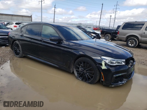 2017 BMW 7 Series 750i with VIN WBA7F0C30HGM21882, listed as a Copart auction lot 46093973 with 53,535 mi miles. Bid and sale history available at carsss.com. Image 4.