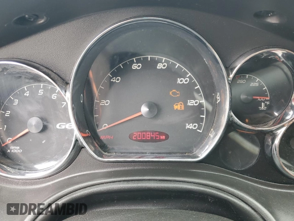 2008 Pontiac G6 GT with VIN 1G2ZH17N484150810, listed as a Copart auction lot 52237535 with 200,845 mi miles and Salvage title. Bid and sale history available at DreamBid. Image 9.