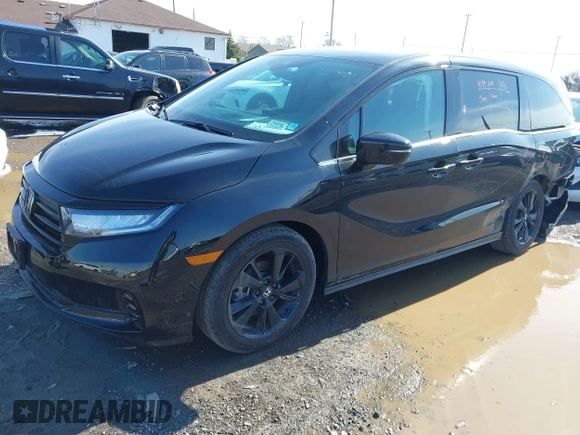 2024 Honda Odyssey Sport with VIN 5FNRL6H75RB070899, listed as a IAAI auction lot 41784731 with 3,875 mi miles and . Bid and sale history available at DreamBid. Image 2.