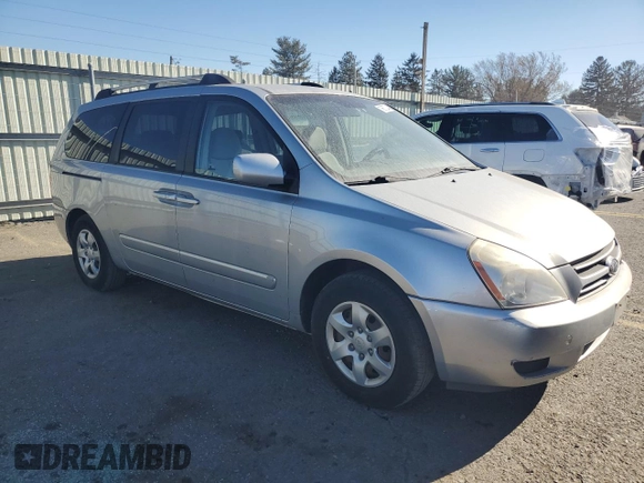2006 Kia Sedona LX with VIN KNDMB233X66049953, listed as a Copart auction lot 76672044 with 126,837 mi miles and Salvage Title. Bid and sale history available at carsss.com. Image 4.