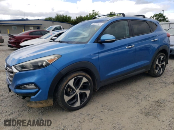 2016 Hyundai Tucson Limited z VIN KM8J33A27GU199995, wystawiony jako Copart lot #54695345 z przebiegiem 151 000 mil mil oraz Szkody całkowita. Historia ofert i sprzedaży dostępna na DreamBid. Obrazek 1.