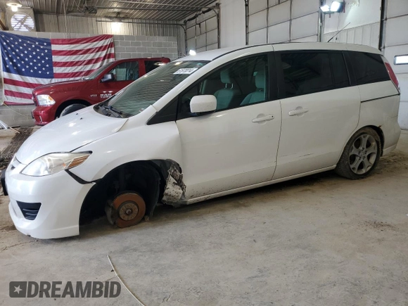 2010 Mazda 5 Sport with VIN JM1CR2W3XA0374407, listed as a Copart auction lot 61870014 with 196,210 mi miles and Salvage Title. Bid and sale history available at DreamBid. Image 1.