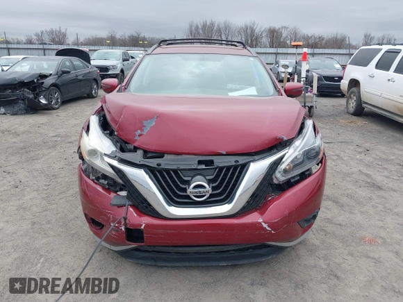 2018 Nissan Murano SV with VIN 5N1AZ2MG4JN163330, listed as a IAAI auction lot 41729187 with 94,229 mi miles and . Bid and sale history available at DreamBid. Image 12.