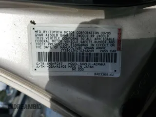 1996 Toyota Camry DX with VIN JT2BG12K0T0343249, listed as a Copart auction lot 45244435 with 179,986 mi miles and Salvage Title. Bid and sale history available at carsss.com. Image 12.