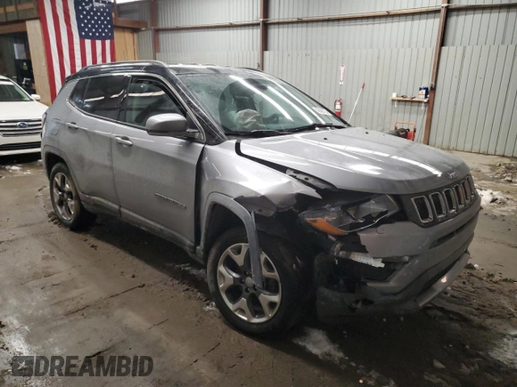 2018 Jeep Compass Limited with VIN 3C4NJDCB4JT433509, listed as a Copart auction lot 42459705 with 55,377 mi miles and Salvage Title. Bid and sale history available at carsss.com. Image 4.