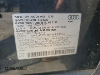2016 Audi Q3 Prestige with VIN WA1GFCFS1GR013587, listed as a Copart auction lot 60124845 with 74,938 mi miles and Salvage title. Bid and sale history available at DreamBid. Image 13.