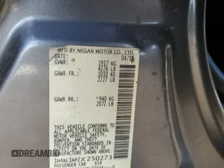 2018 Nissan Altima SR with VIN 1N4AL3AP2JC250273, listed as a Copart auction lot 52280525 with 152,950 mi miles and Salvage Title. Bid and sale history available at DreamBid. Image 13.