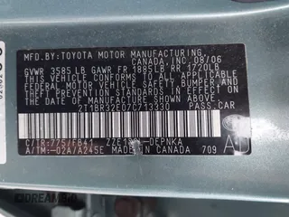 2007 Toyota Corolla CE with VIN 2T1BR32E07C713330, listed as a IAAI auction lot 41956221 with 292,327 mi miles and . Bid and sale history available at DreamBid. Image 9.