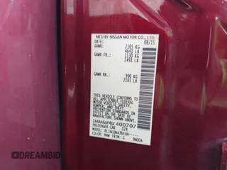 2016 Nissan Maxima Platinum с VIN 1N4AA6AP4GC400707, выставлен на аукционе IAAI как лот 42493112 с пробегом 154 216 миль миль и . История ставок и продаж доступна на DreamBid. Изображение 9.