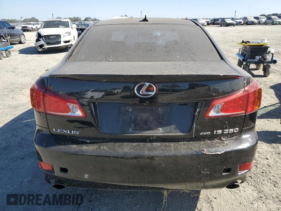 2010 Lexus IS 250 with VIN JTHCF5C27A5037202, listed as a Copart auction lot 61075135 with 167,478 mi miles and Salvage title. Bid and sale history available at DreamBid. Image 6.